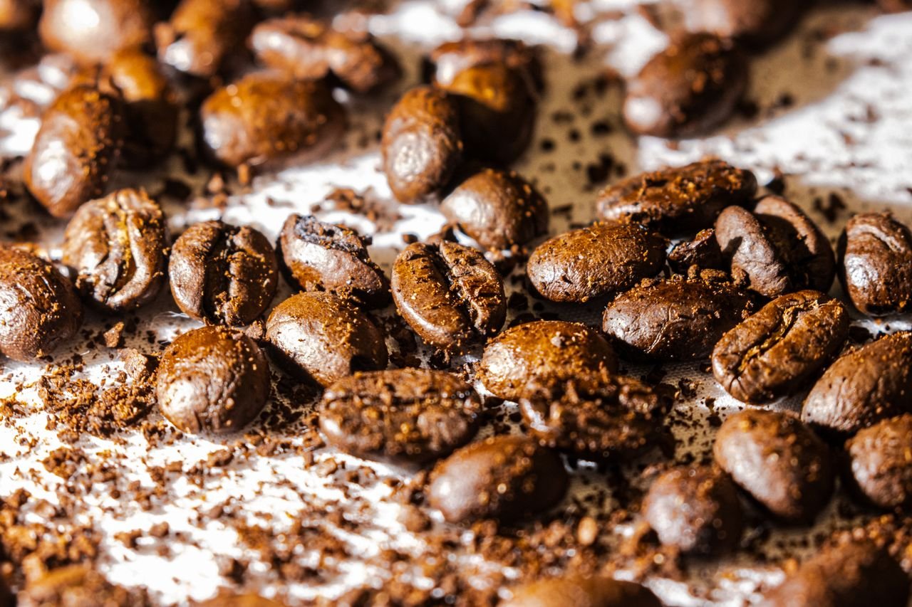 Used coffee grounds for composting