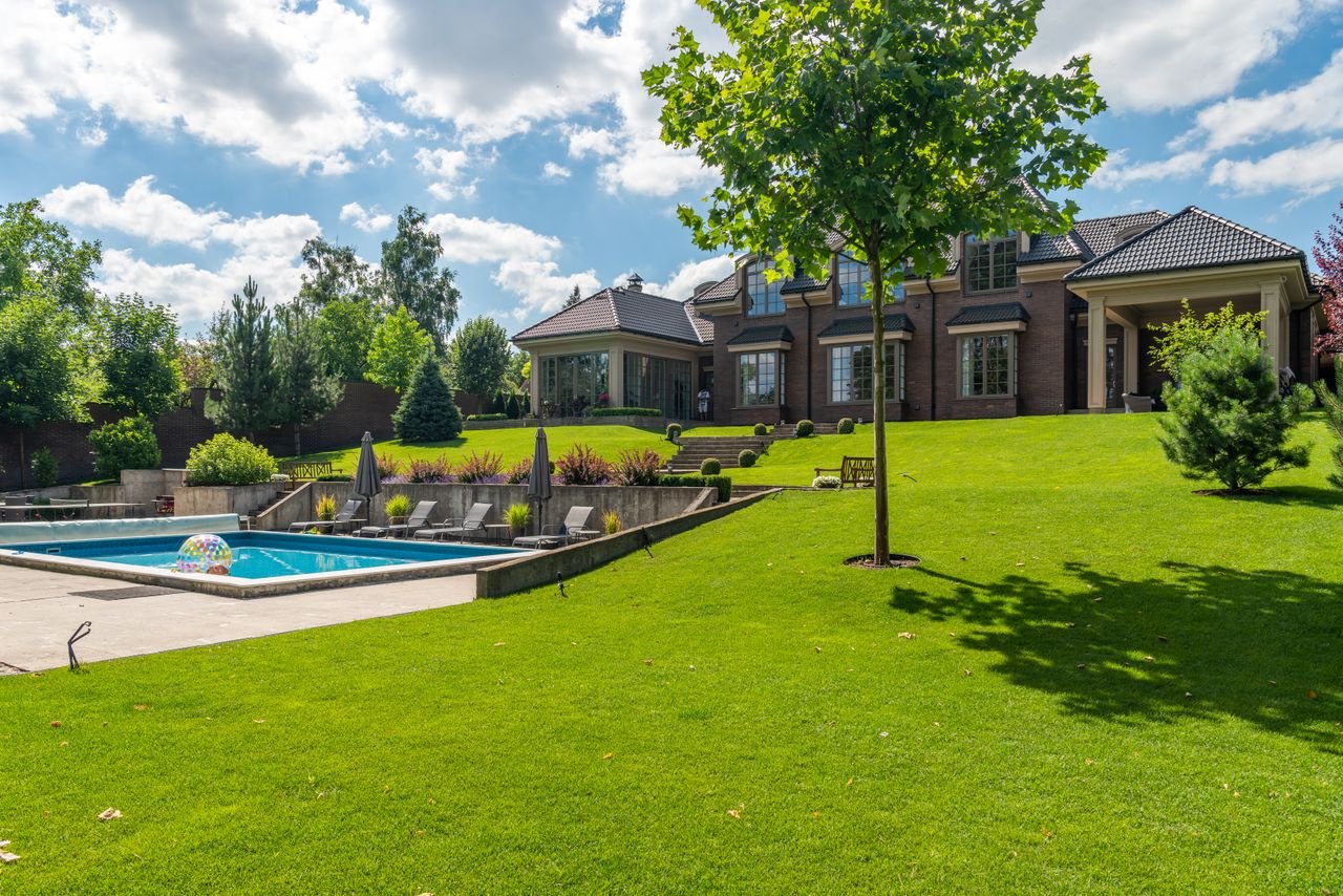 Thick green lawn after overseeding